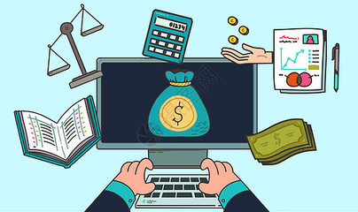 会计结算插画图片下载-正版图片400176397